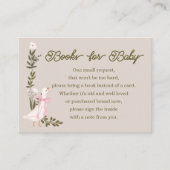 ガチョウ間抜けの赤ちゃんシャワーブックベビーカード エンクロージャーカード (正面)