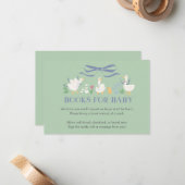 ガチョウ間抜けの赤ちゃんシャワーブックベビー ノートカード (正面/裏面インサイチュ)