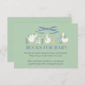 ガチョウ間抜けの赤ちゃんシャワーブックベビー ノートカード (正面/裏面)