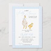 ガチョウ間抜けの赤ちゃんシャワー 招待状 (正面)