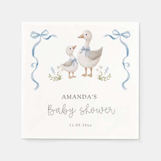 ガチョウ間抜けの赤ちゃん スタンダードカクテルナプキン (正面)