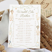 ガチョウ間抜けの赤ん坊のシャワーは彼女はむしろゲームカードだろう 招待状