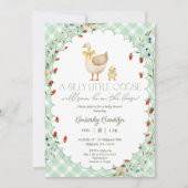 ガチョウ間抜けの赤男女兼用ちゃんシャワー 招待状 (正面)