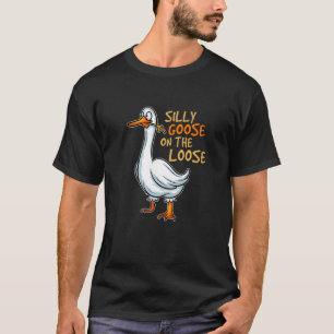 ガチョウ間抜けオンザルーズアヒル動物ハンターおもしろいJ Tシャツ
