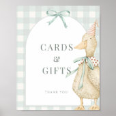 ガチョウ間抜けカード一枚贈答卓上看板ポスター ポスター (正面)