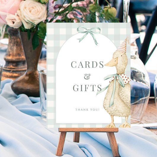 ガチョウ間抜けカード一枚贈答卓上看板ポスター ポスター