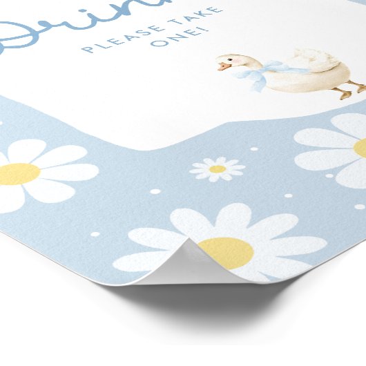 ガチョウ間抜けガチョウ赤ちゃんシャワー飲料ポスター ポスター (角)