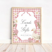 ガチョウ間抜けガールピンクのカードとギフト ポスター