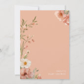 ガチョウ間抜けガールベイビーシャワー招待状 招待状 (裏面)