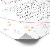 ガチョウ間抜けガールベビーシャワー深夜おむつ ポスター (角)