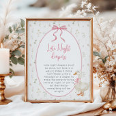 ガチョウ間抜けガールベビーシャワー深夜おむつ ポスター