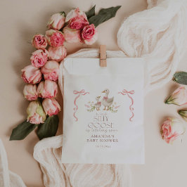 ガチョウ間抜けガールベビーシャワー フェイバーバッグ