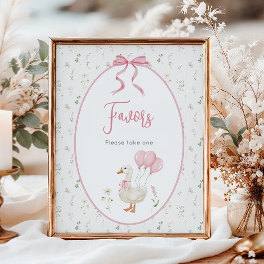 ガチョウ間抜けガール誕生日カードとギフトポスター ポスター