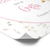 ガチョウ間抜けガール赤ちゃんシャワー本とギフト ポスター (角)