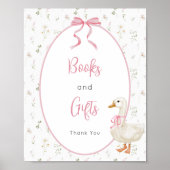 ガチョウ間抜けガール赤ちゃんシャワー本とギフト ポスター (正面)