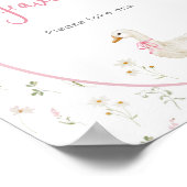 ガチョウ間抜けガール赤ちゃんシャワー ポスター (角)