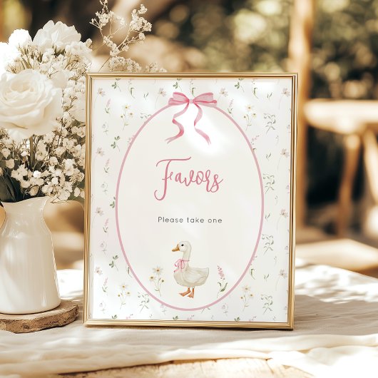 ガチョウ間抜けガール赤ちゃんシャワー ポスター