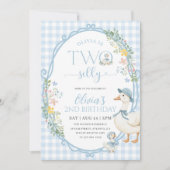 ガチョウ間抜けガール2ndバースデーブルーギンガム 招待状 (正面)
