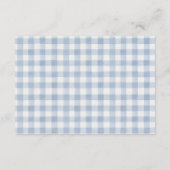 ガチョウ間抜けギンガムアヒル赤ちゃんシャワー囲い車 エンクロージャーカード (裏面)