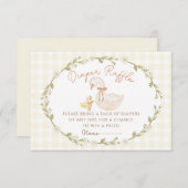 ガチョウ間抜けギンガムダックベビーシューウエンクロージャカード エンクロージャーカード (正面/裏面)