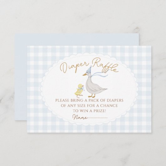 ガチョウ間抜けギンガムダックベビーシューウエンクロージャカード エンクロージャーカード (正面/裏面)