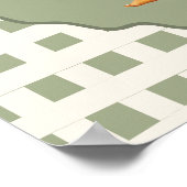 ガチョウ間抜けギンガムボウベイビーシャワー ポスター (角)