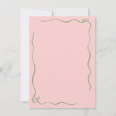 ガチョウ間抜けギンガムボウベイビーシャワー 招待状 (裏面)