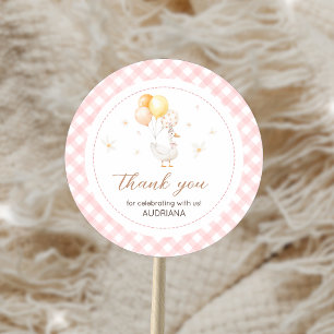 ガチョウ間抜けジンガム誕生日パーティー ラウンドシール