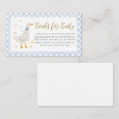 ガチョウ間抜けジンガム赤ちゃんシャワーベビー用ブック エンクロージャーカード (正面/裏面)
