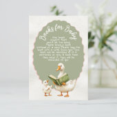 ガチョウ間抜けジンガム赤ちゃんシャワーベビー用ブック 招待状 (スタンド正面)