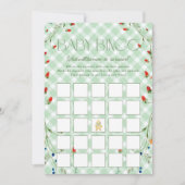 ガチョウ間抜けニュートラル赤ちゃんシャワービンゴカード 招待状 (正面)