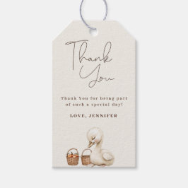 ガチョウ間抜けニュートラルBohoベビーブシャワーパーティー ギフトタグ