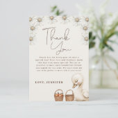 ガチョウ間抜けニュートラルBohoベビーブシャワーパーティー サンキューカード (スタンド正面)
