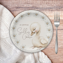 ガチョウ間抜けニュートラルBohoベビーブシャワーパーティー ペーパープレート