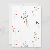 ガチョウ間抜けピンクのガチョウの女の子の赤ちゃんシャワー 招待状 (裏面)