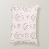 ガチョウ間抜けピンクボークレストヴィンテージベビーガール アクセントクッション (裏面(縦))