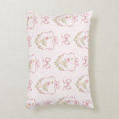 ガチョウ間抜けピンクボークレストヴィンテージベビーガール アクセントクッション (正面(垂直))