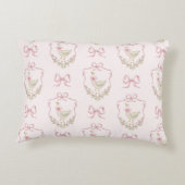 ガチョウ間抜けピンクボークレストヴィンテージベビーガール アクセントクッション (裏面)