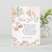 ガチョウ間抜けフラワーガーデンキノコサンキューカード 招待状 (スタンド正面)