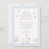 ガチョウ間抜けブお洒落ルージンガム赤ちゃんシャワー 招待状 (正面)