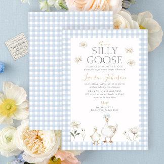 ガチョウ間抜けブお洒落ルージンガム赤ちゃんシャワー 招待状