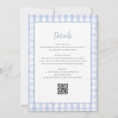 ガチョウ間抜けブルーの男の子の赤ちゃんシャワー 招待状 (裏面)