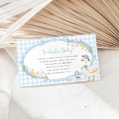 ガチョウ間抜けブルーギンガムガールブックスベビーカード エンクロージャーカード