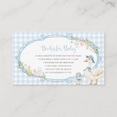 ガチョウ間抜けブルーギンガムガールブックスベビーカード エンクロージャーカード (正面)