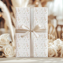 ガチョウ間抜けワイルドフラワーギンガムガールパーティー ラッピングペーパー