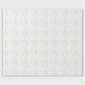 ガチョウ間抜けワイルドフラワーギンガムボーイ赤ちゃんシャワー ラッピングペーパー (フラット)