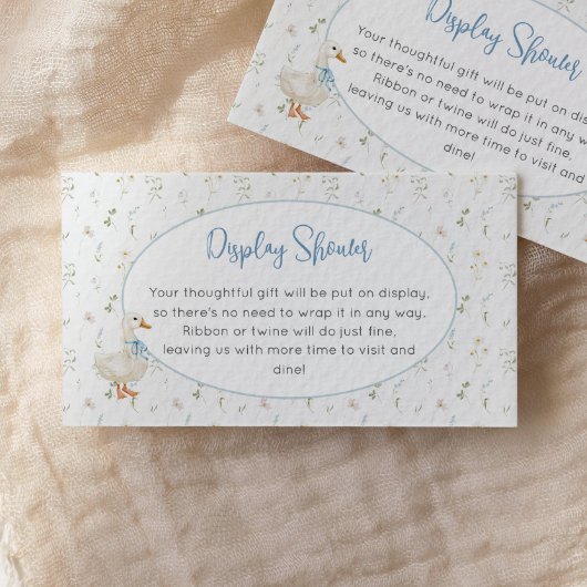 ガチョウ間抜けワイルドフラワーブルーボーイディスプレイシャワー エンクロージャーカード