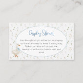 ガチョウ間抜けワイルドフラワーブルーボーイディスプレイシャワー エンクロージャーカード (正面)