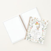 ガチョウ間抜けワイルドフラワーベビーシャワーゲストブック ノートブック (内部)
