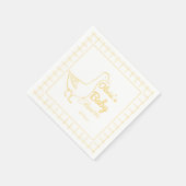 ガチョウ間抜け手引きニュートラルおもしろいベビーシャワー スタンダードカクテルナプキン (角)